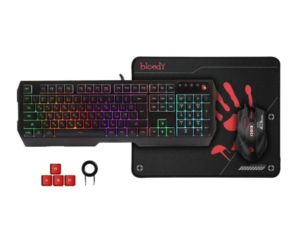 Zestaw (Mysz + Klawiatura) A4TECH Bloody USB B1700 Bundle Set A4TKLA47265